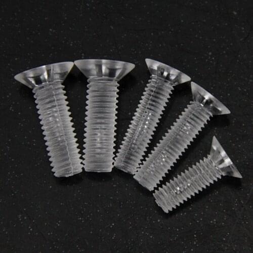 20pcs plastic screws, nylon, transparent screws, PC countersunk head, flat head, cross acrylic, M3 M4 M5 M6