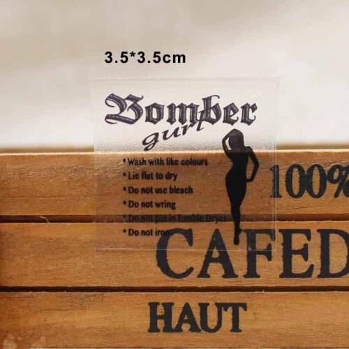 3.50cm squre shape pvc transparent sticker label customer logo products self seal sticker label 1000pcs per lot