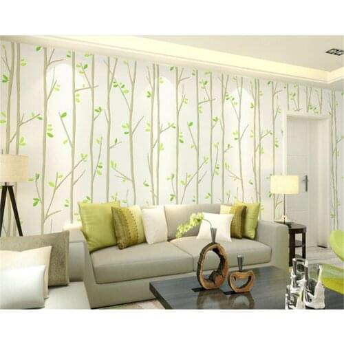 Beibehang 3d wallpaper Environmental nonwoven modern aesthetic fresh pastoral flower living room bedroom TV background wallpaper