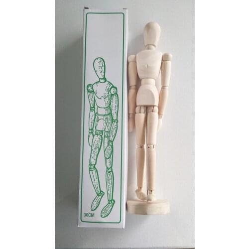 40cm Woodman comic sketch model puppet man joint wood doll 16 inches big human wooden model