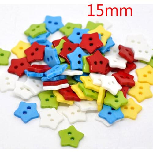 50Pcs Mixed Star Resin Sewing Buttons For Cloth Flatback Cabochon Scrapbooking Crafts Knopf Bouton Decor Diy Accessories