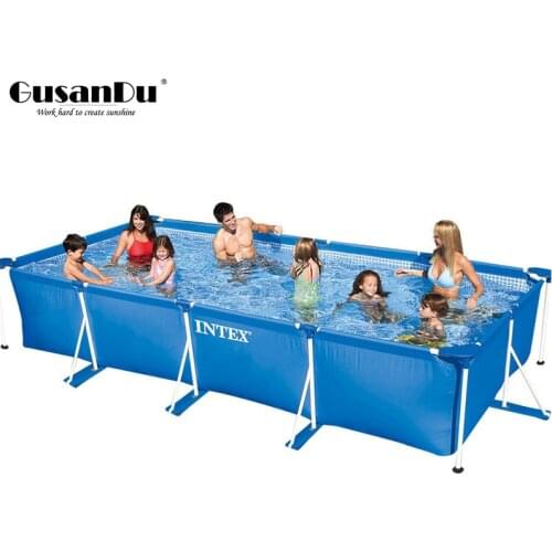 Rectangular Frame Above Ground Swimming Pool Summer Family Swimming Pool Metal Frame Structure Pool Multiplayer Water Games