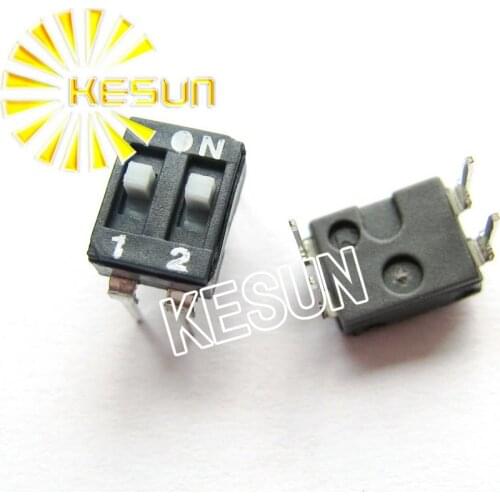 FREE SHIPPING 10PCSx 100% Original EAM102 2P 2.54mm Black Stackable DIP Switch EAM102E