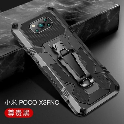 Funda Poco X3 Pro F3 X3 NFC Case For Xiaomi POCO M3 F3 Armor Protective Back Cover with Belt Clip Stand Holder Case for Poco F3