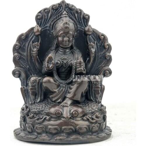 Pure Copper Guanyin Bodhisattva Avalokitesvara Statues Sculptures House Lucky Safety Office Feng Shui Home Decoration Ornament