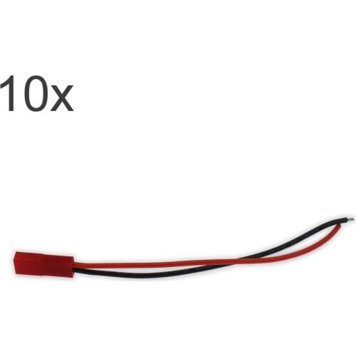 10x 100mm Female Jst Plug Connector Silicone Cable 2pin 22awg For Battery Bec Esc RCAWD Bec Battery Cable Wire And Connectors