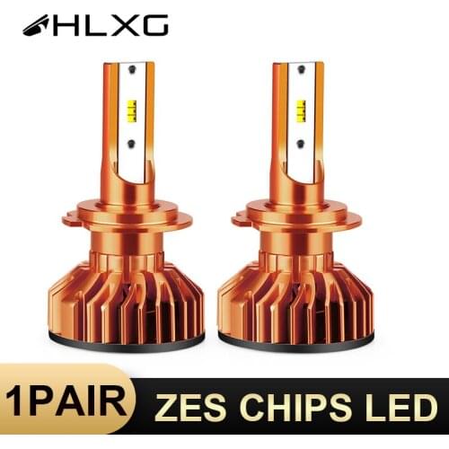 HLXG h7 LED canbus Stock in France led headlight bulb H8 H9 H11 H4 9005 HB3 9006 HB4 LED mini 15000LM Auto car lamp with ZES