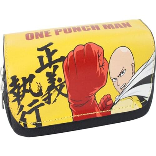 Anime One Punch Man Boy Girls Unisex School Zipper Case Pocket Bag Canvas Pencil Box Gift