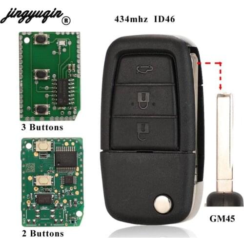 Jingyuqin Flip Remote Car key 2/3BTN+Panic For Pontiac G8 / Holden VE Commodore Omega Berlina Calais SS SV6 HSV GTS 434mhz ID46