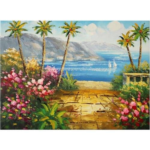 Hot Sell Product Handmade Canvas Oil Painting Landscape Canvas Fashion Rustic Living Room Home Decor Art Hang On The Wall