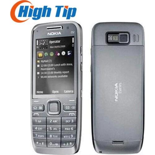 Russian keyboard support Nokia E52 cellular 3G phone Unlocked original 3.2MP Camera Refurbished 1 year warranty Free Shipping