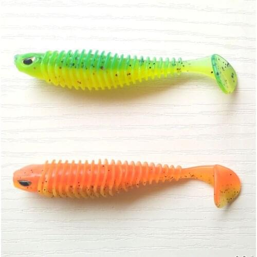 6pcs 7.5cm/5g 3D eyes Soft Silicone Leurre souple Shad sea fishing lure soft fishing lure Bass Free shipping