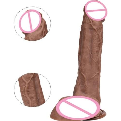 Soft Liquid Silicone Realistic Dildo for Women Adult Sex Toys Adult Strong Sucker Skin Feel Penis Couple G Point Masturbation