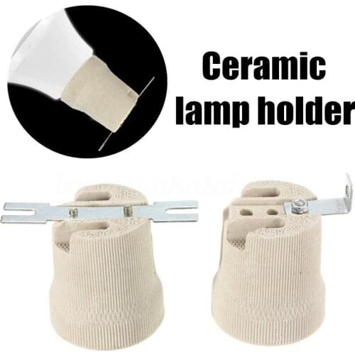 New E27 Screw Ceramic Porcelain Socket Bulb Holder For Reptile Pet Heat Lamps E27 Ceramic Lamp Holder