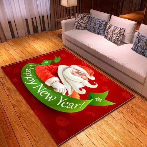 New Year decoration Big Carpet Cartoon 3D Christmas Printed Home Area carpets for Living Room Bedroom Large Area Rug Kitchen Mat
