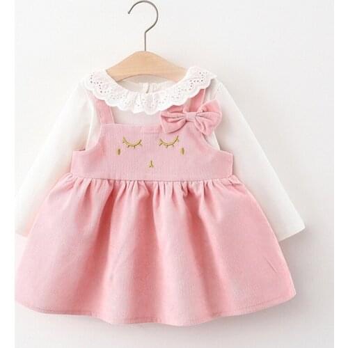 2021 Autumn Infant Baby Clothing Newborn Little Girl Long-Sleeve Top+Suspender Skirt 2 Pcs Outfit For Girls Casual Set 0-3 Years