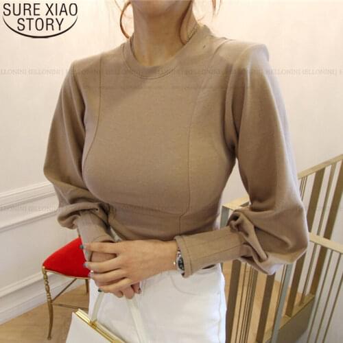 Autumn and Winter New Sexy Long Sleeve Blouse Women Lantern Sleeve Shirt Korean Fashion Clothing 2021 Laides Tops Blusas 11976