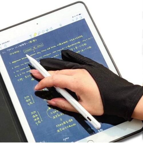 Black 2 Finger Anti- Fouling Glove ,both for Right and Left Hand Artist Drawing for Any Graphics Tablet