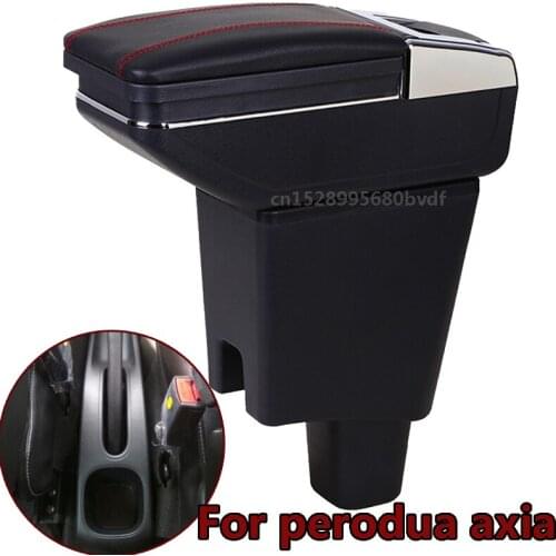 For Perodua Axia car armrest USB interface arm rest car-styling center console accessories storage box interior assembly