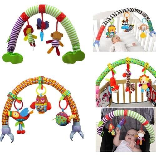 SOZZY Baby Hanging Toys Stroller Bed Crib For Tots Cots rattles seat plush Stroller Mobile Gifts animals Zebra Rattles 40% off