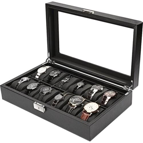 Portable PU Leather 2/4/8 grids Slot Watch Box Display Case Storage Watch Organizer Holder Zipper Exquisite and Durable