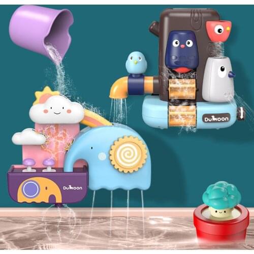 Cute Cartoon 2-4 Year Old Kids Toddlers Bath Toy Fill Spin and Flow Bathtub