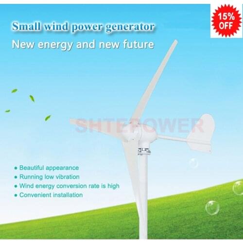 3 blades 5 blades wind turbine generator start with low wind speed 500w 3 phase ac 12v 24v 48v