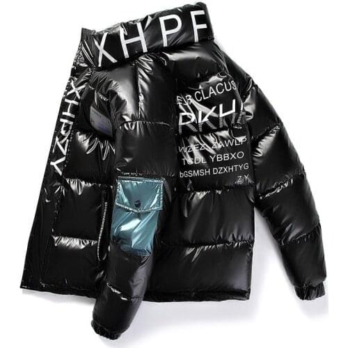 Winter Parkas Jacket Men Thick Warm Windproof Coat Stand Collar Zipper Outwear Solid Harajuku Windbreakers Men Streetwear Jacket