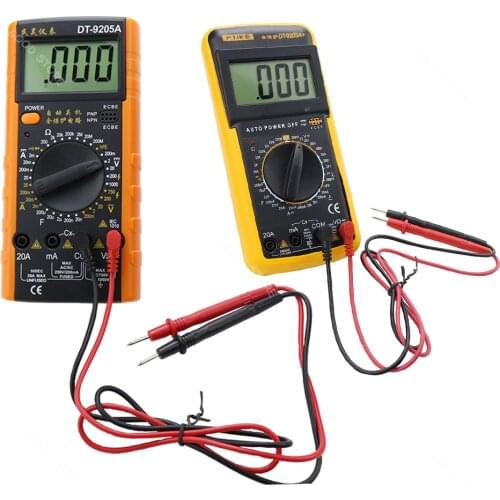 1PCS DT-9205A Digital LCD AC/DC Ammeter Resistance Capacitance Tester Multimeter DT9205A