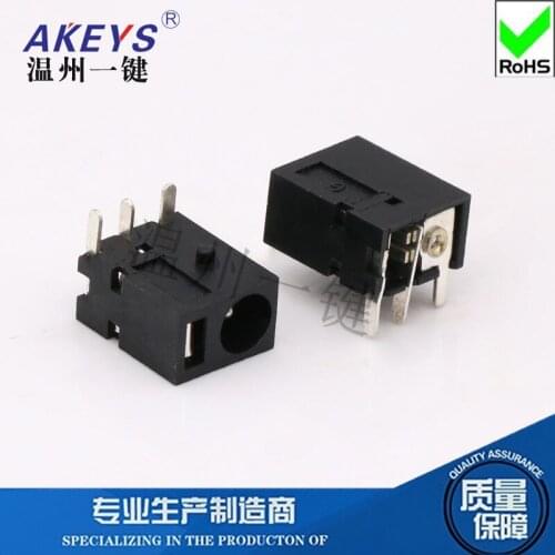 10 PCS DC-006B 4.0mm 3 pins female round DC power jack dc plug DC JACK with 1 Fixed pin