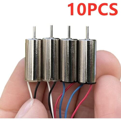 10PCS/LOT 716 model airplane coreless motor 3.7V high speed strong magnetic toy small quadcopter motor Diameter shaft 1mm