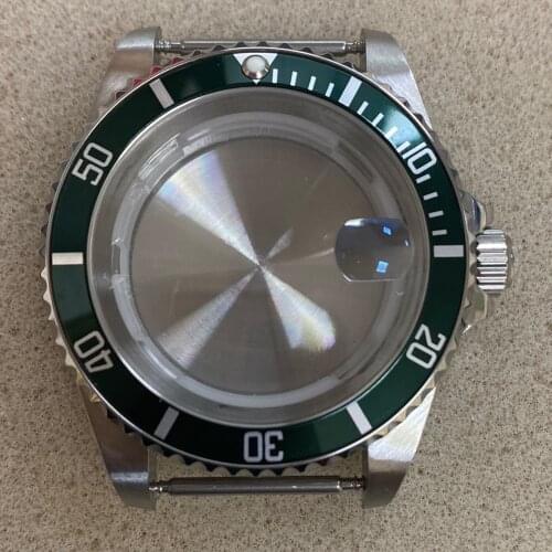 40MM Watch Case with Sapphire Mirror for Miyota 8215 8205 8200 for Mingzhu 2813 3804 Watch Movement Repair Part