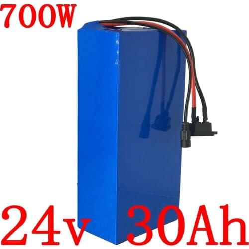 500W 700W 24V 22Ah lithium ion battery 24V 22AH 25Ah electric bicycle battery 24V 7S battery with 30A BMS and 29.4V 3A Charger