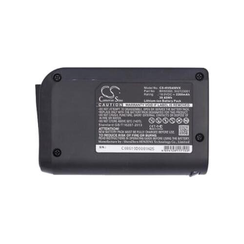 Cameron Sino 2200mah battery for HOOVER BH50010 Platinum Collection Cordless Stick Vacuum Platinum LINX Stick 302723001