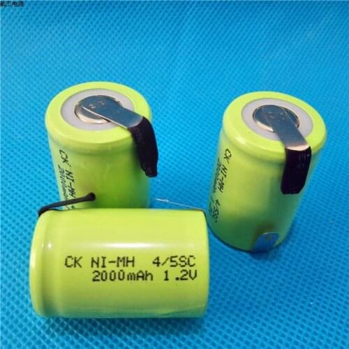 15pcs Sub C 2000mah 4/5 Sc Nimh Rechargeable Battery 1.2v Ni-mh Pack Bateria Sc 4/5sc Subc 1.2v Nimh 5C Discharge Not Ni-cd 4/5