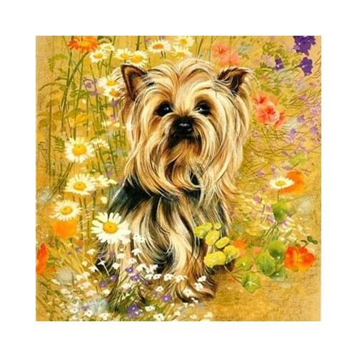 Diamond Painting Cartton Yorkshire Dog 5d Diy Mosaic Full Square Round Drill Diamant Of Rhinestone Daimond Embroidery Pictures