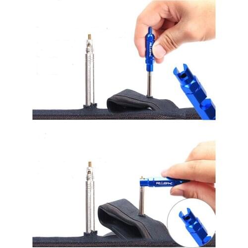 Aluminum Bicycle Schrader Valve Core Tool Tube Multifunction Bike Tires Repair Tools Extension Rod Remove Wrench 5.4cm