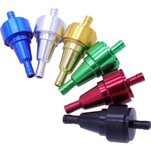 Aluminum CNC Motorcycles Fuel Filter Fits 1/4 to 5/16 Fuel Hose For Dirt Bikes ATVs Go-Karts and Scooters