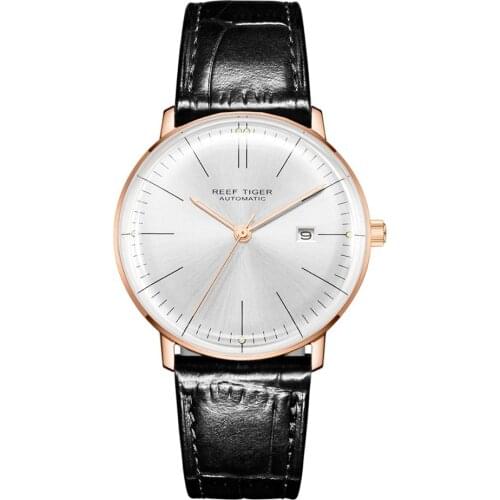 Mens luxury watches,men automatic mechanical wrist watch Reef Tiger ultrathin waterproof wristwatch relogio masculino RGA8215