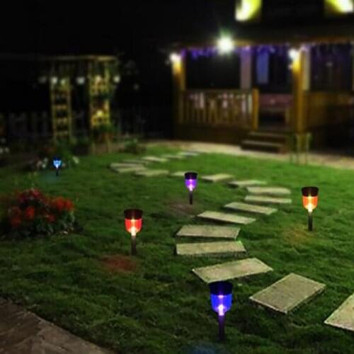 Solar Lights for Garden Decoration Colorful Changing Solar Lamp Outdoor Waterproof Pathway Lawn Lights Yard Lamp