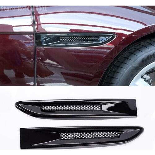 For Jaguar XF XFL XE F-Pace F pace X761 Car-styling ABS Car Body Side Fender Air Vent Outlet Cover Trim Auto Accessories 2pcs