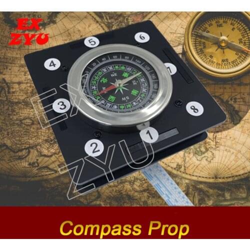 EXZYU magic compass prop real life escape room game for Takagism get hidden clues by compass to run out chamber room