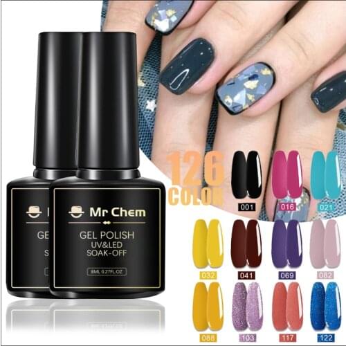 Mr Chem Nails Gel Polish 2PCS Semi Permanent Manicure Set Top Coat UV Gel Varnish Soak Off Nail Art uñas гель лак для ногтей