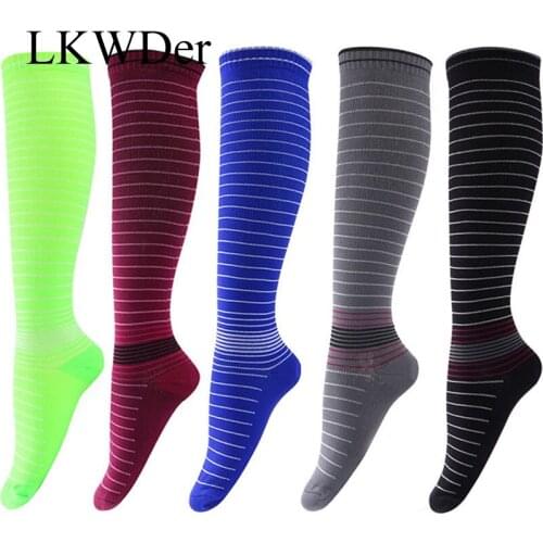 LKWDer 3 Pairs Men Women Compression Socks Men Anti Fatigue Leg Support Knee High Durable Medical Grade Stocking Care Feet Socks
