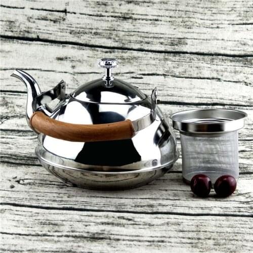 Hot Hotel Kitchen Stainless Steel Whistling Drink Tea Kettle Pot With Handle Stove Top Safe Cookware Home Kitchen Tool