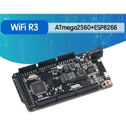 Mega2560 + WiFi R3 ATmega2560+ESP8266 32Mb memory USB-TTL CH340G. Compatible for Arduino Mega NodeMCU For WeMos ESP8266