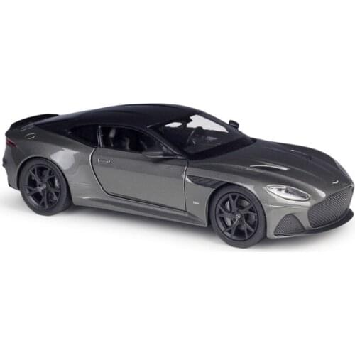 Welly1: 24 Aston Martin DBS superlaggera sports car simulation alloy car model childrens toy birthday gift gray car