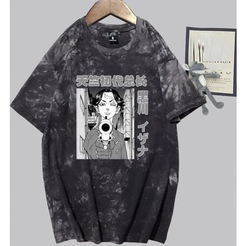 Tokyo Revengers Short Sleeve Kurokawa Izana Fashion Summer Casual Tie Dye T-shirt