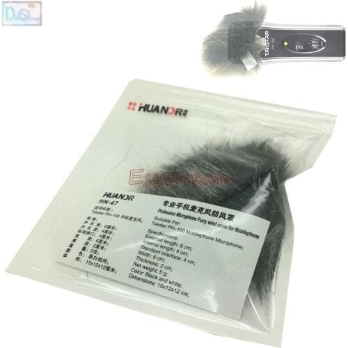 Professional Outdoor Dusty MIC Furry Cover Windscreen Windshield Muff for Takstar PH-100 PH 100 Mobilephone Microphone