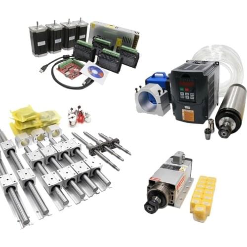 Customized CNC sliding module SFU1605 ballscrew linear guide rail HGR15 any length and spindle frequency converter stepper motor